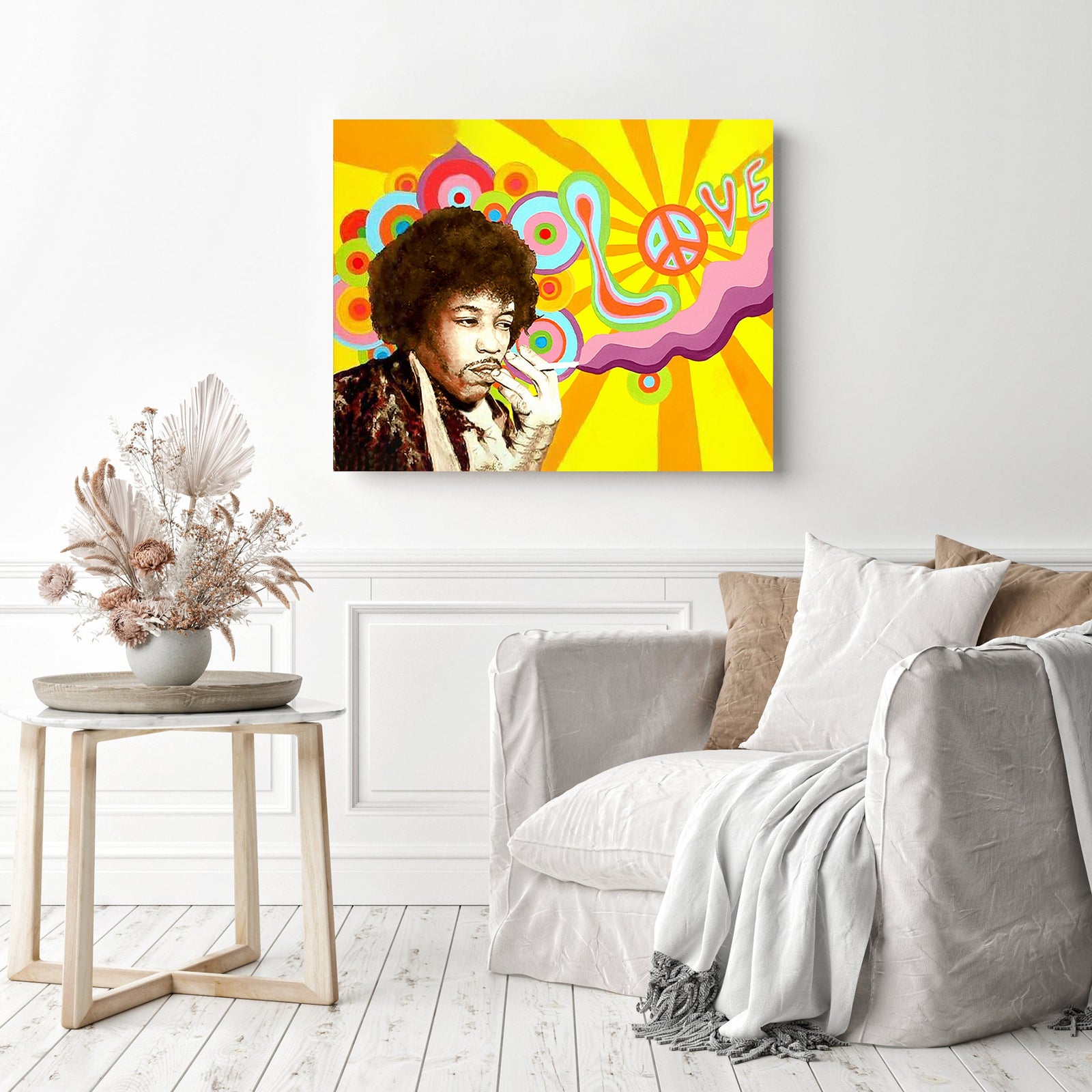 Hendrix Love | Diamond Painting Displayed as Home Decor