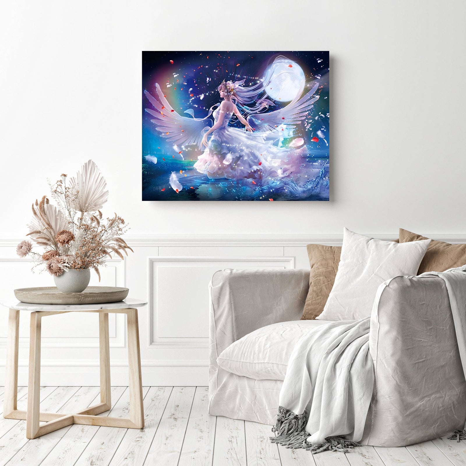 Angel Girl | Diamond Painting Displayed as Home Decor