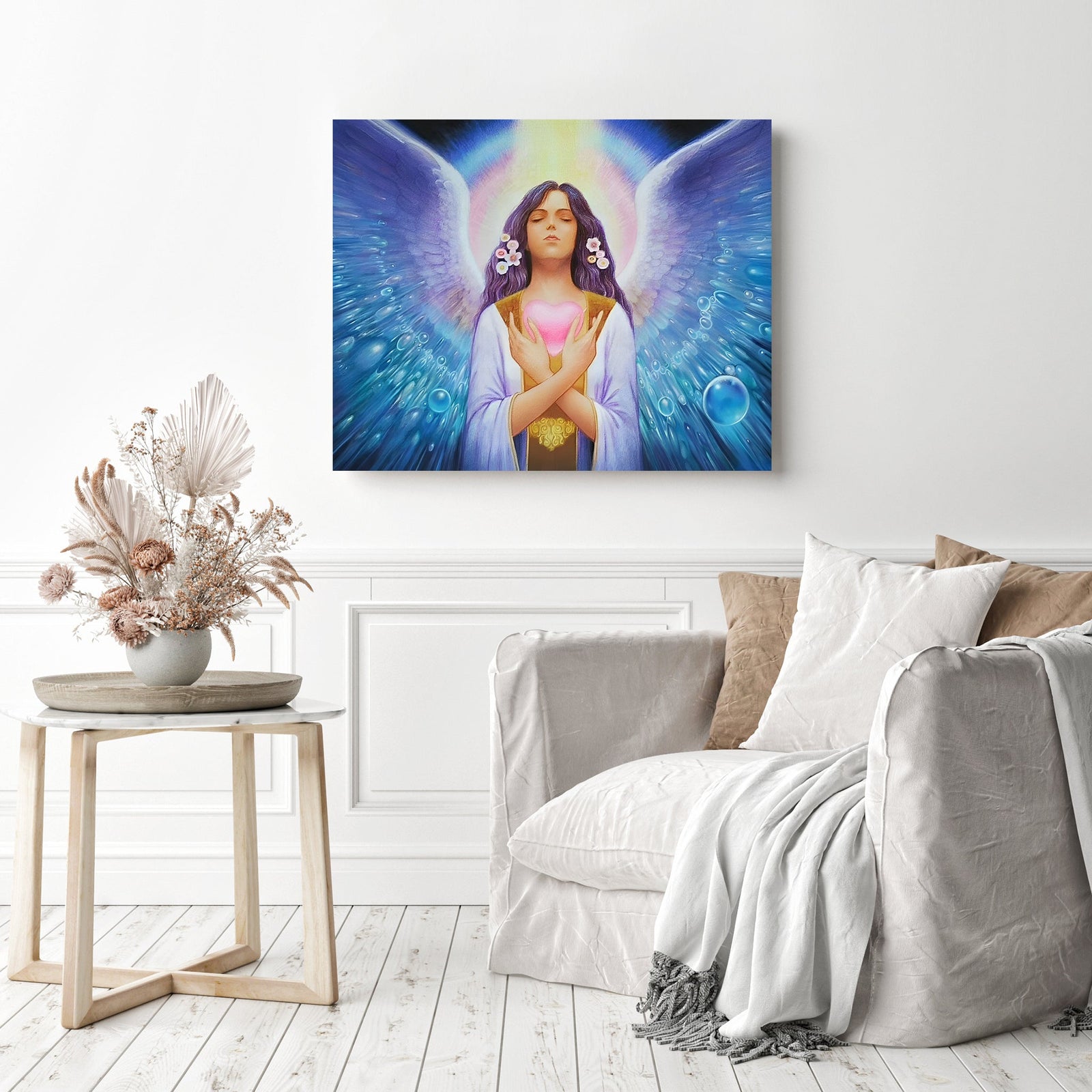 Angel's Prayer | Diamond Painting Displayed as Home Decor