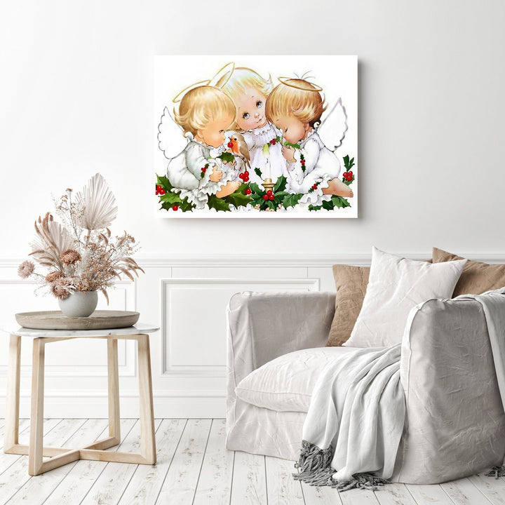 Angel Baby and Cherry | Diamond Painting