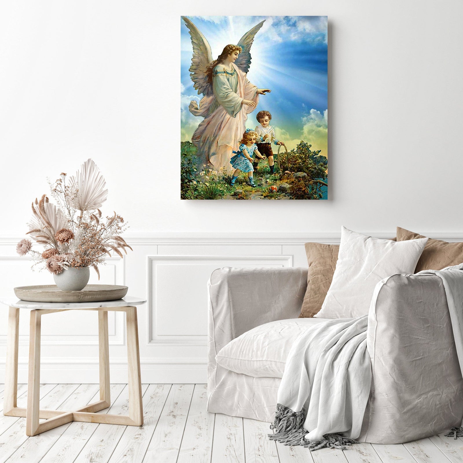 Angel Save Babys | Diamond Painting Displayed as Home Decor