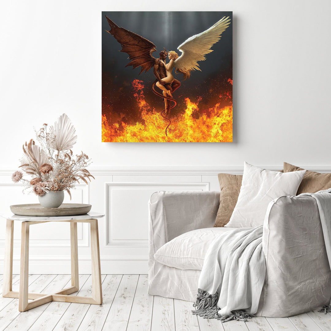 Nude Devil & Angel Love Flame | Diamond Painting