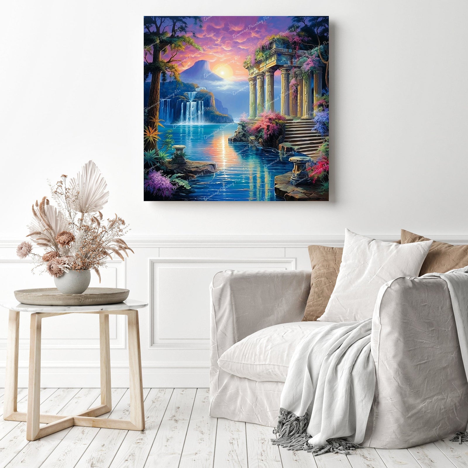 Vibrant Fantasy | Diamond Painting Displayed as Home Decor