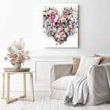 Love and Death | Diamond Painting Displayed as Home Decor