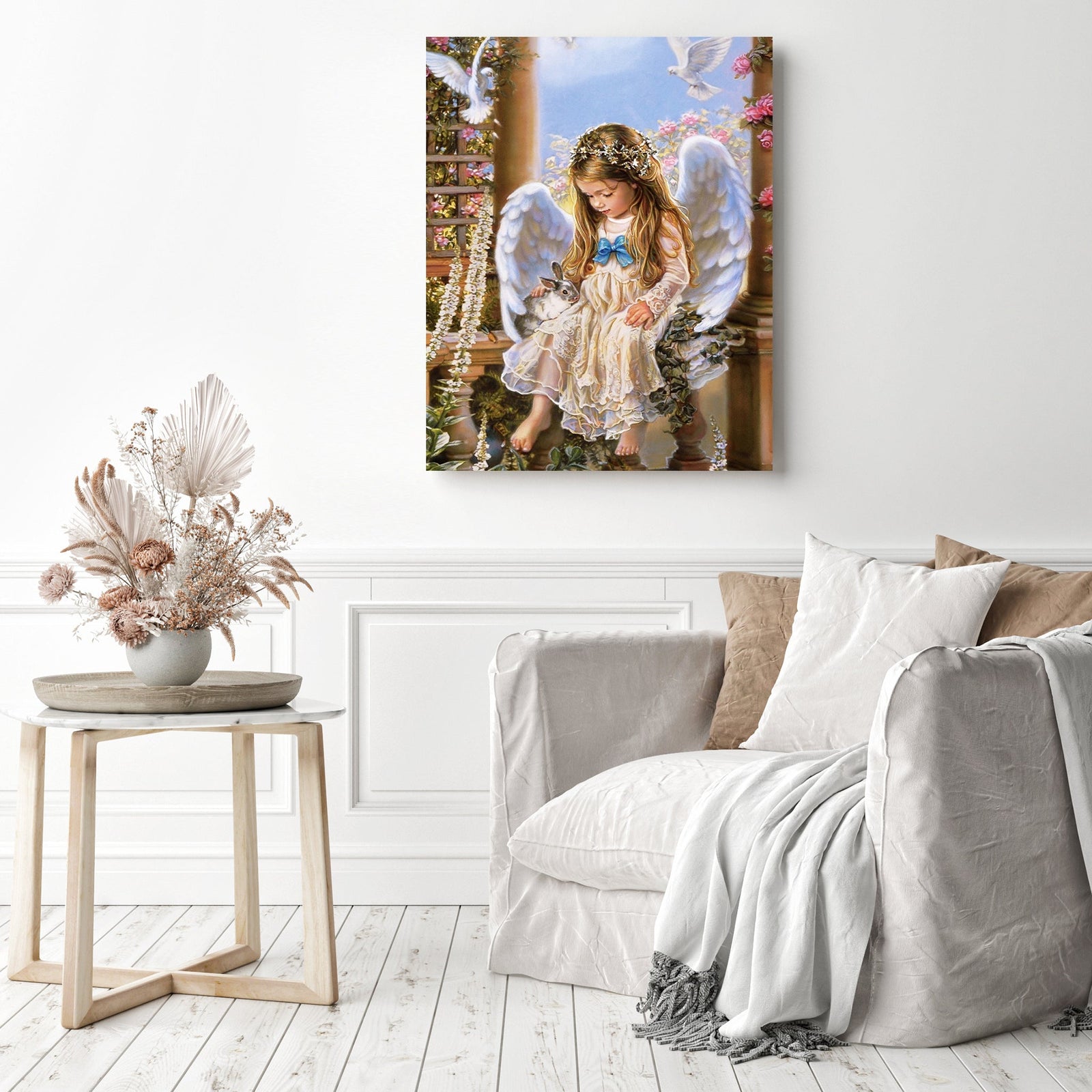 An Angel Among Us | Diamond Painting Displayed as Home Decor