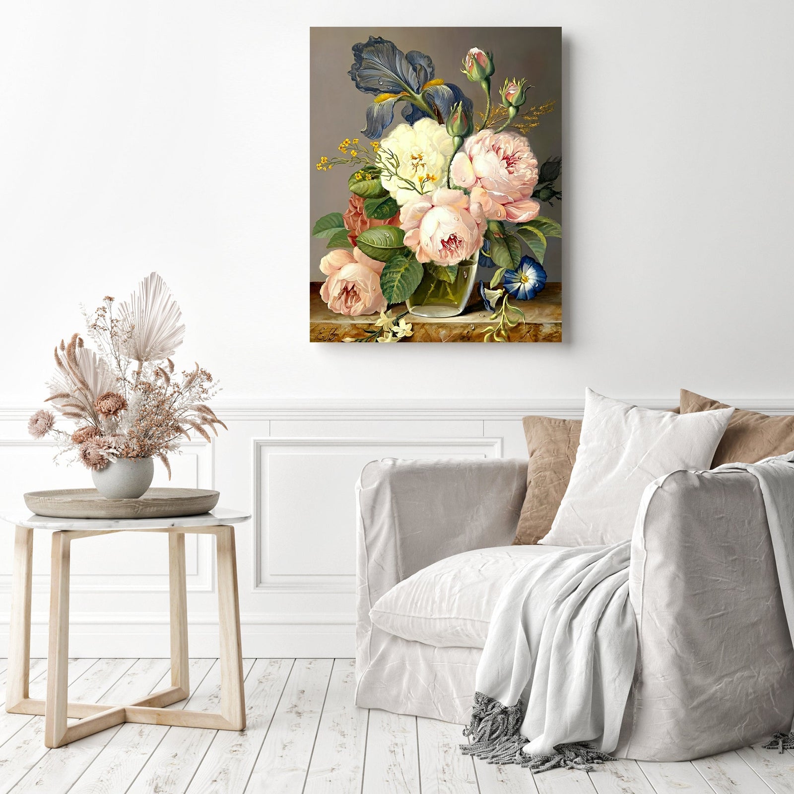 Flower Composition | Diamond Painting Displayed as Home Decor