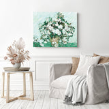 White Roses in Vase | Diamond Painting Displayed as Home Decor