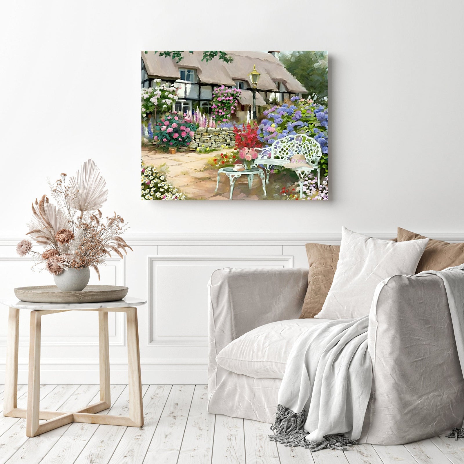 English Garden | Diamond Painting Displayed as Home Decor