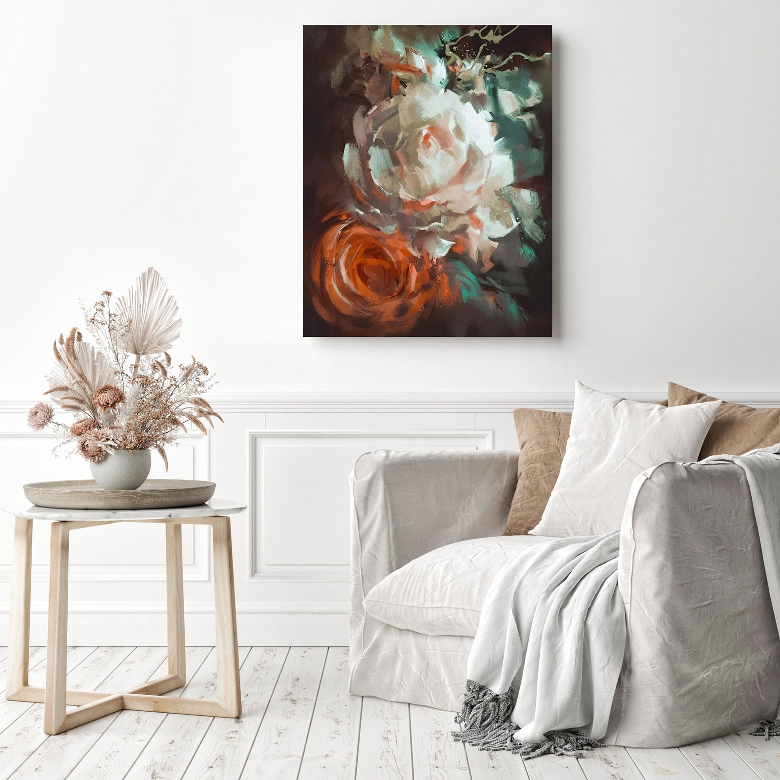 Bouquet of Roses | Diamond Painting Displayed as Home Decor