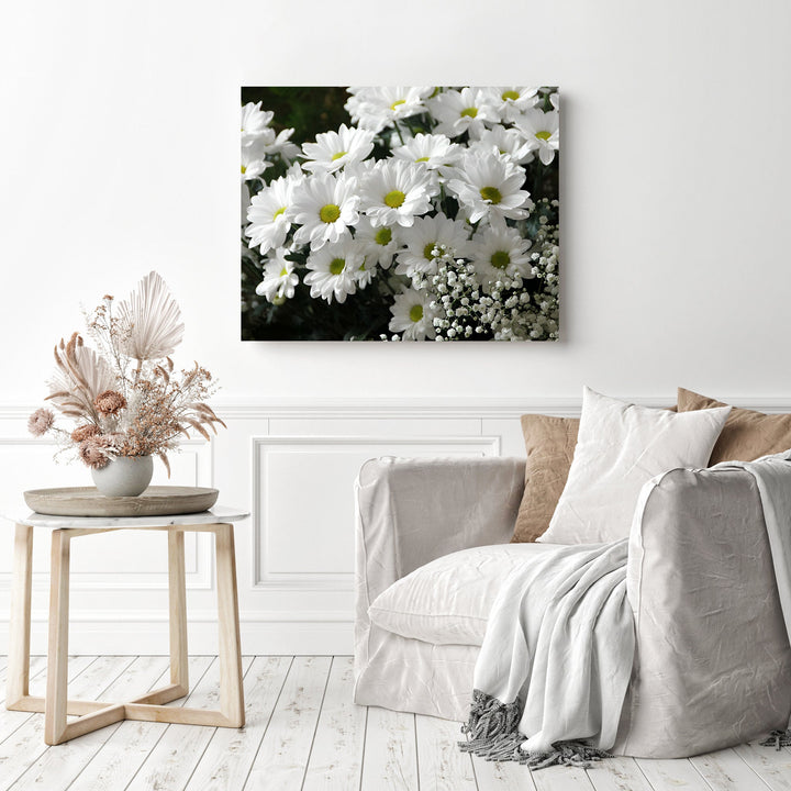 Clusters of White Flowers | Diamond Painting