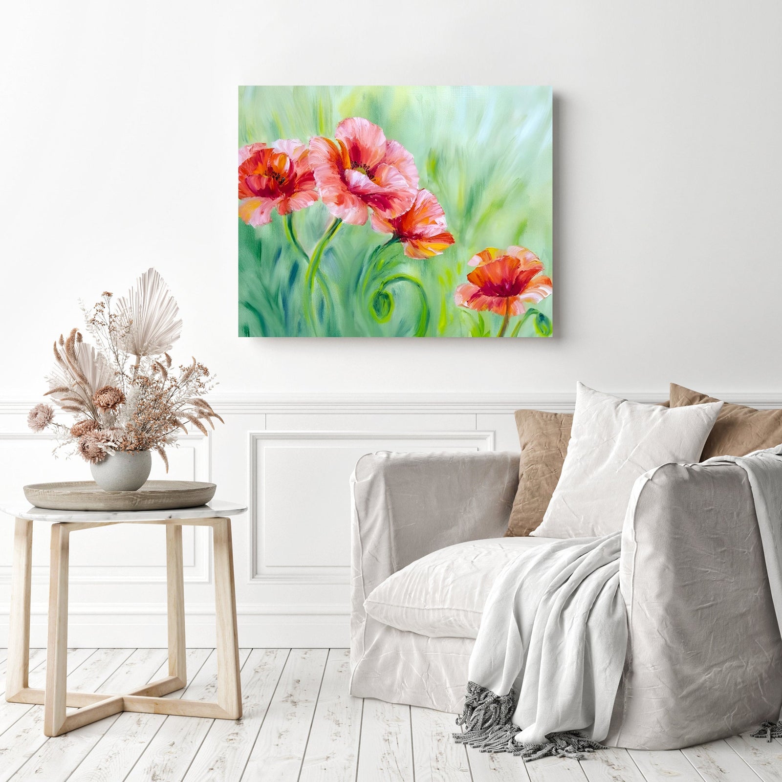 Summer Poppies | Diamond Painting Displayed as Home Decor