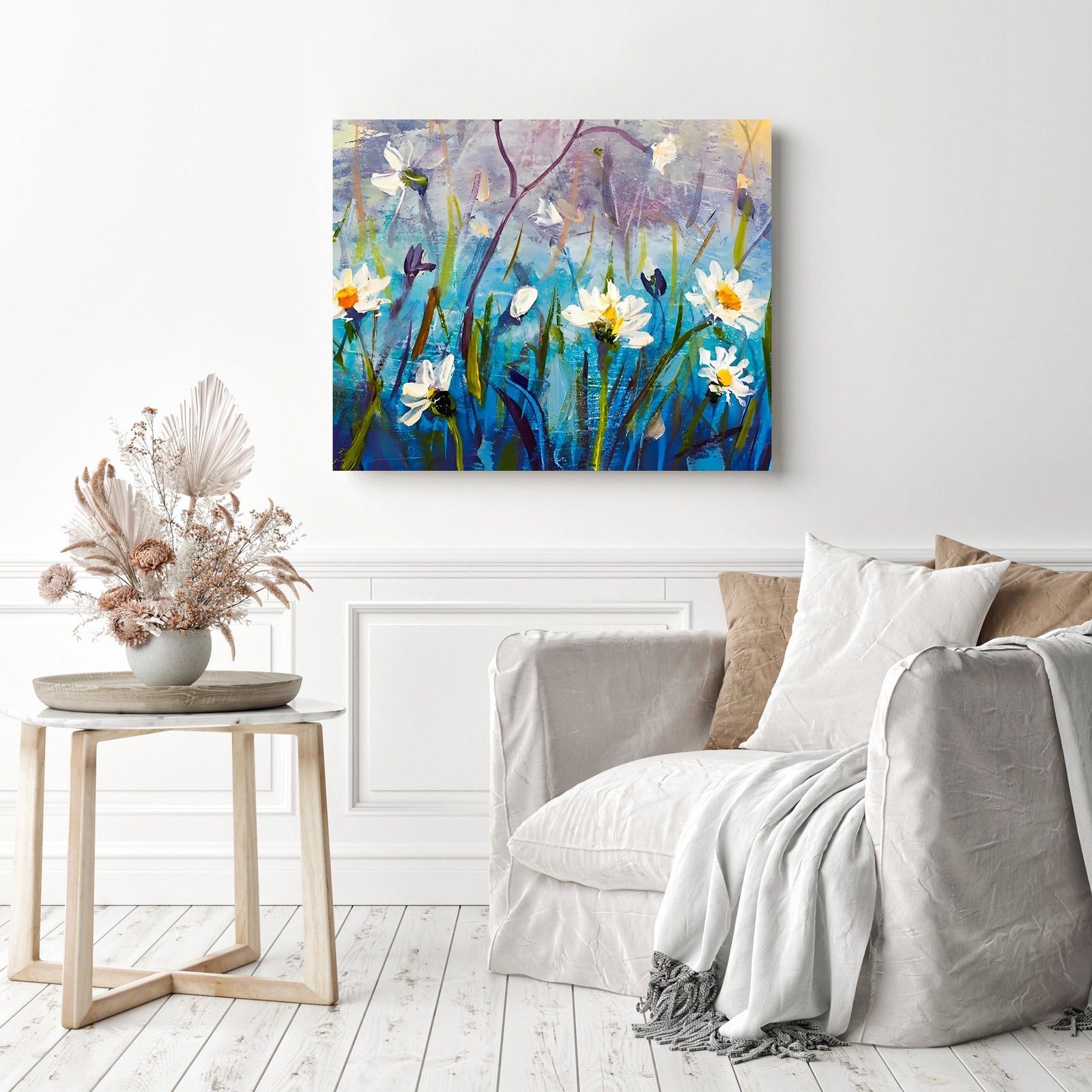 Wild Flowers | Diamond Painting Displayed as Home Decor