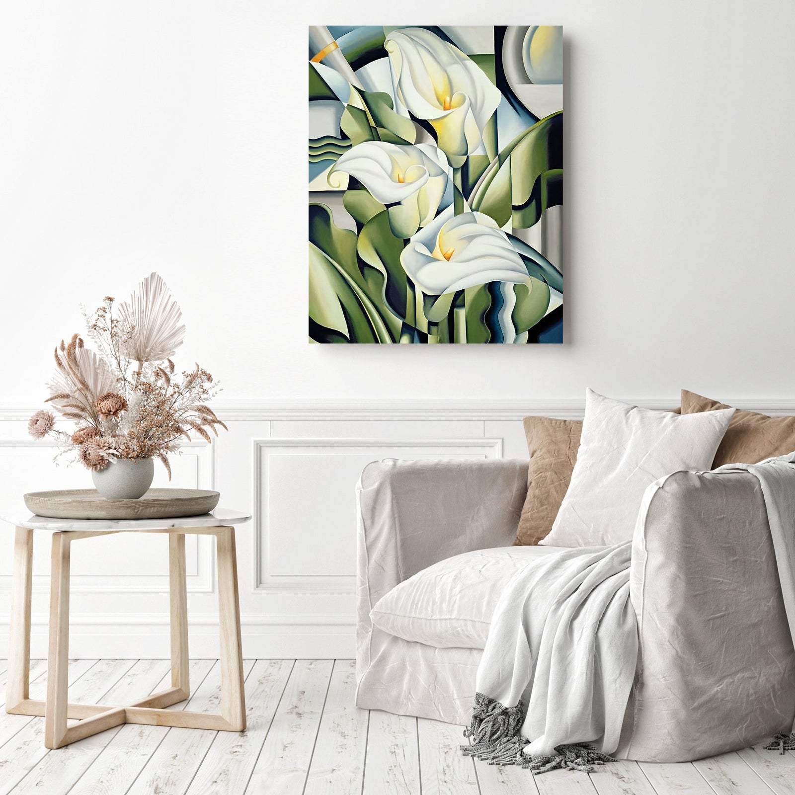 Cubist Lilies - Catherine Abel | Diamond Painting Displayed as Home Decor