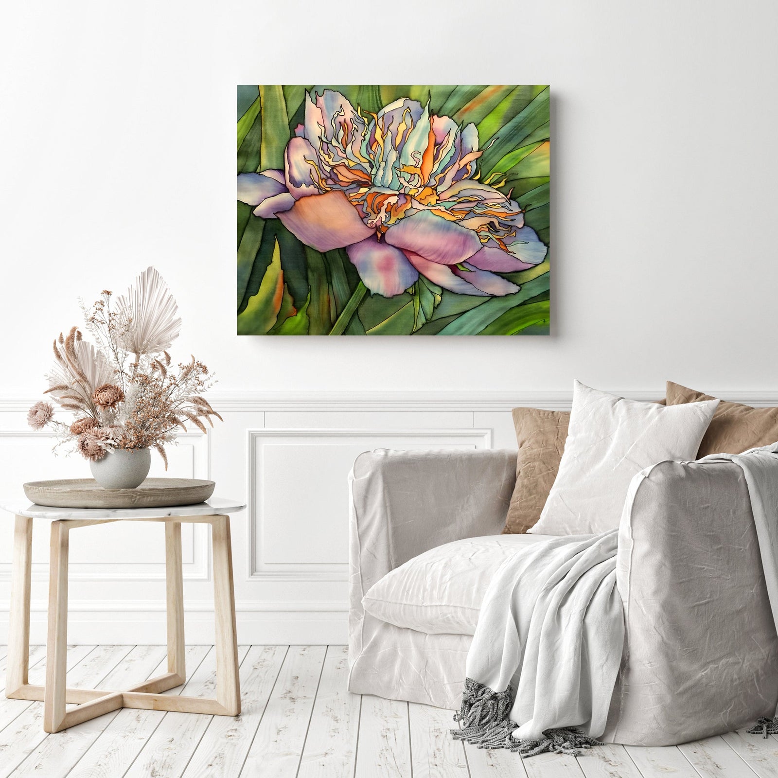 Iris | Diamond Painting Displayed as Home Decor