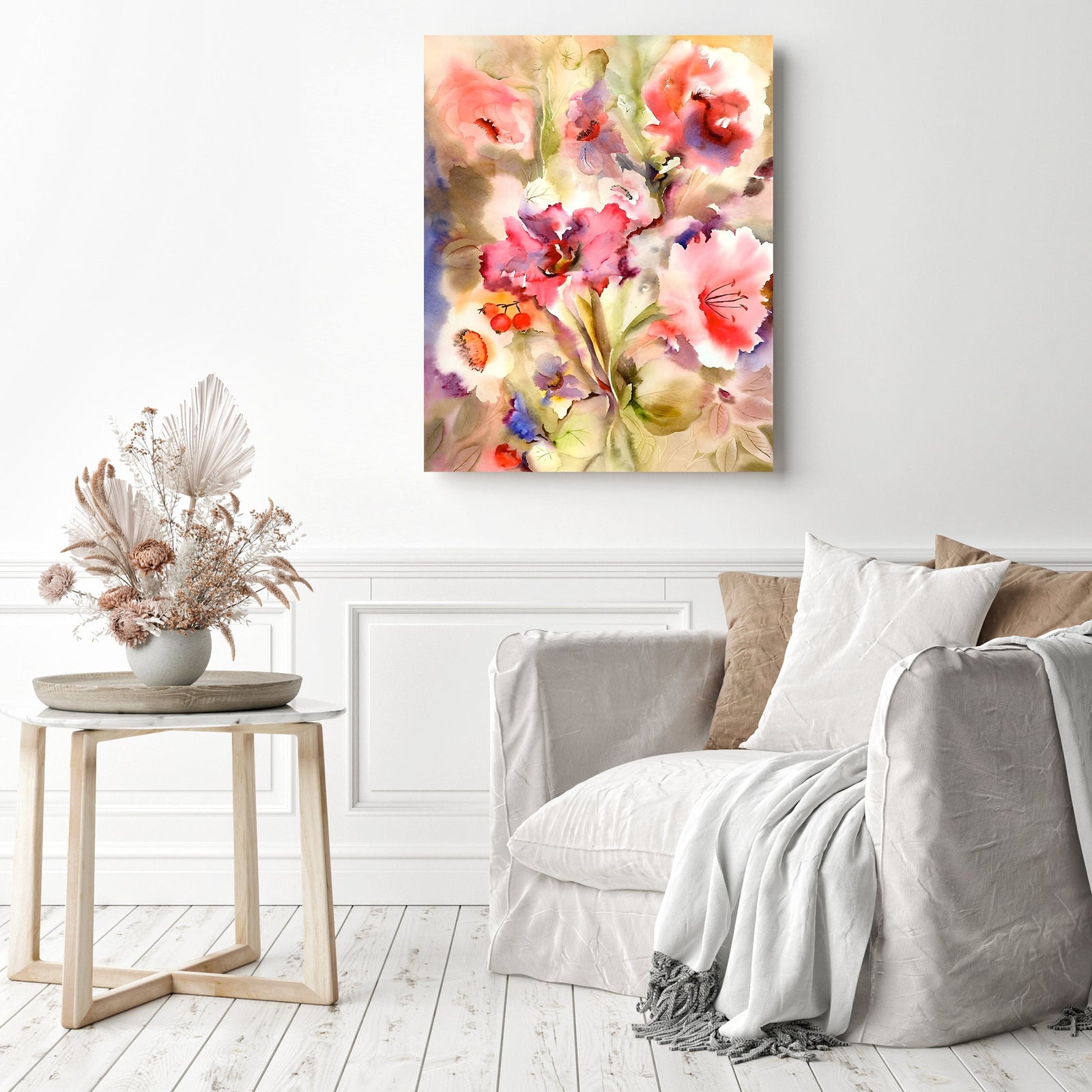 Lilies | Diamond Painting Displayed as Home Decor