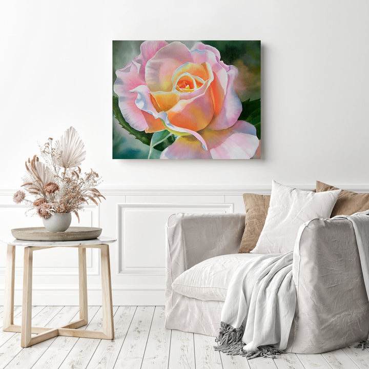 Pink and Peach Rose Bud | Diamond Painting