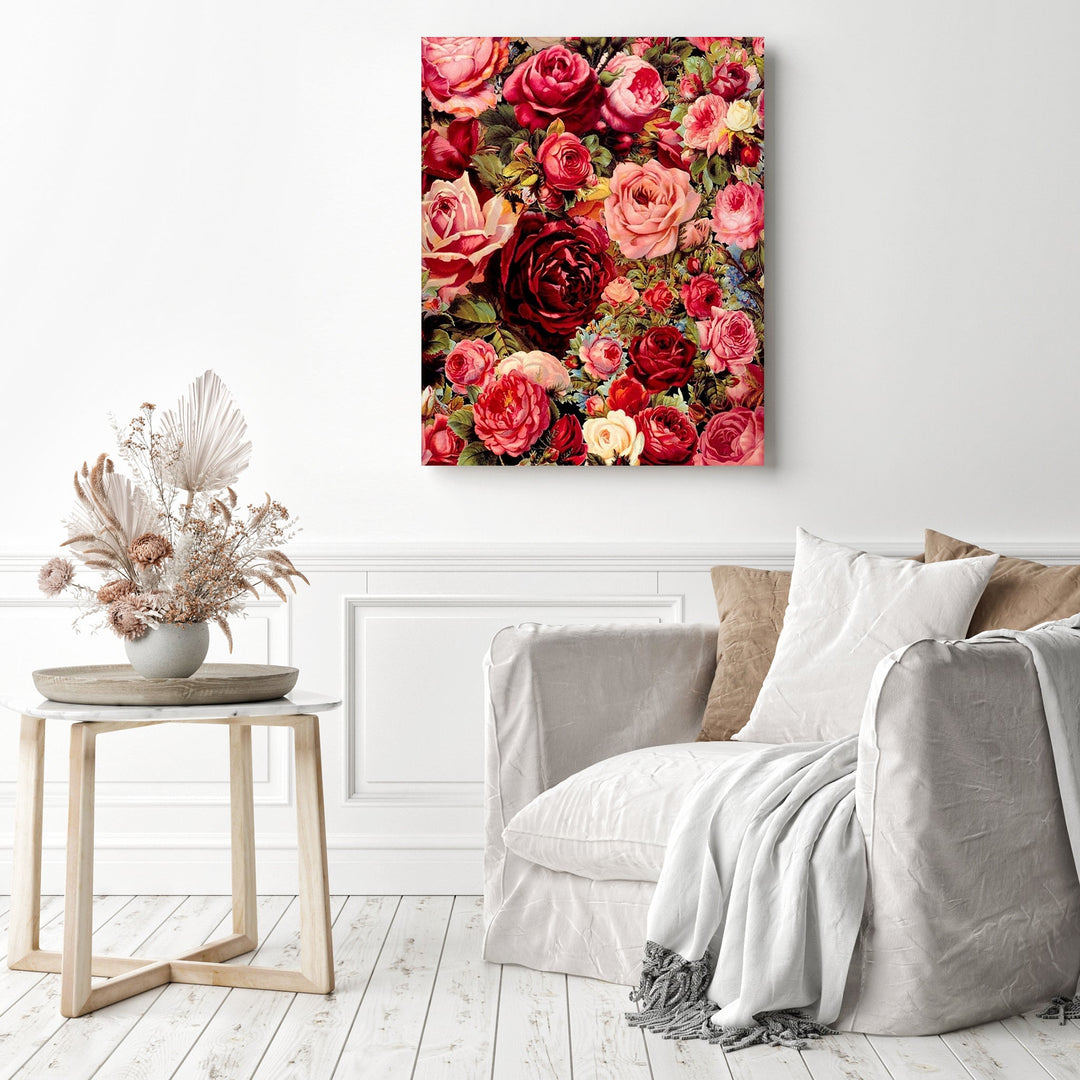 Red rose flowers | Diamond Painting
