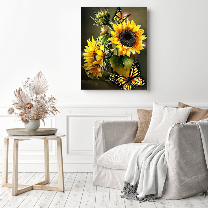 Sunflowers and Butterflies | Diamond Painting