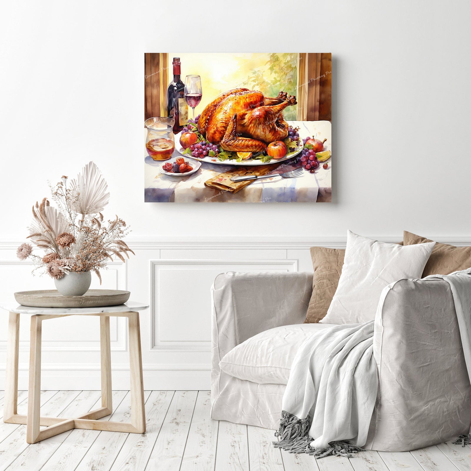 Gobble 'Til You Wobble | Diamond Painting Displayed as Home Decor