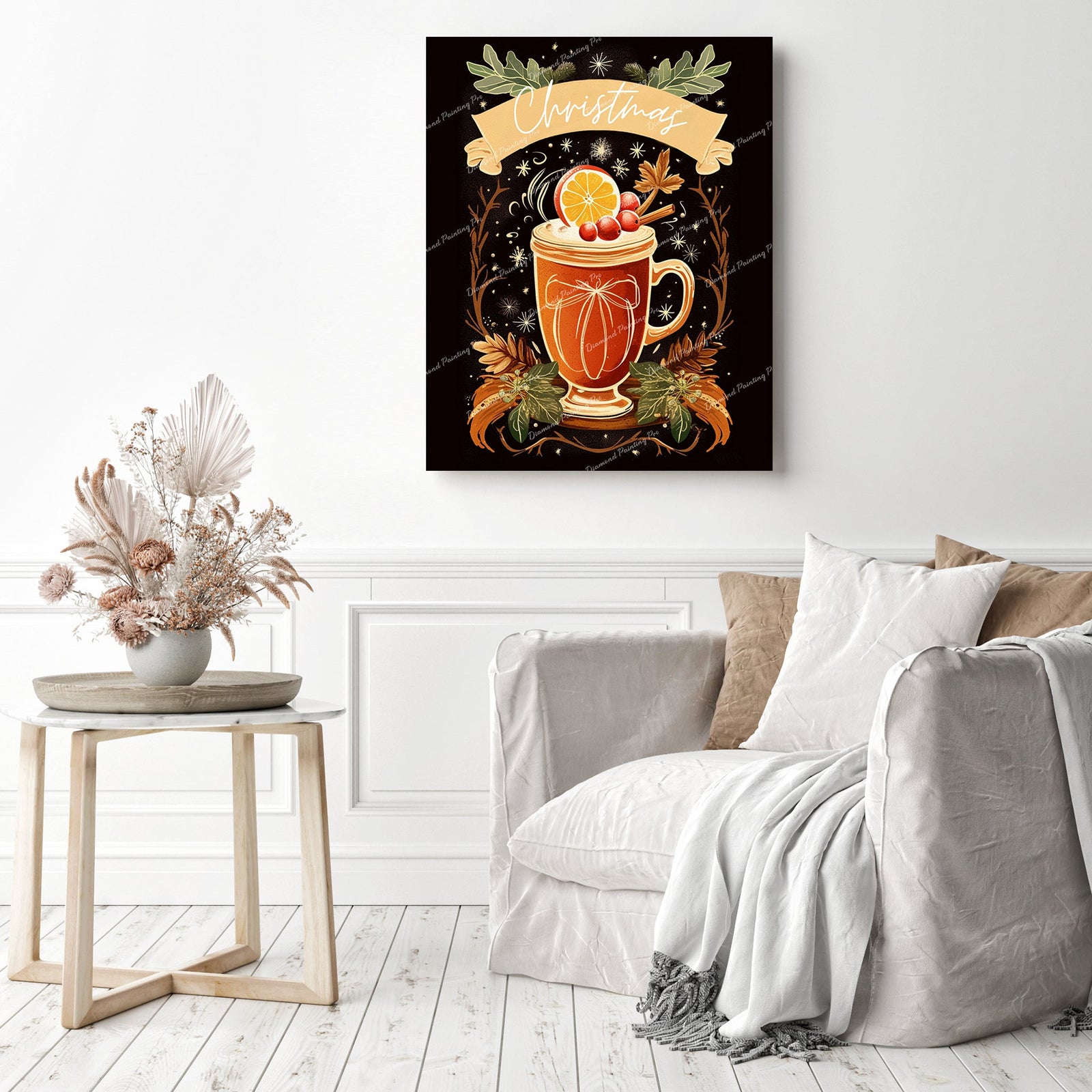 Mulled Wine | Diamond Painting Displayed as Home Decor