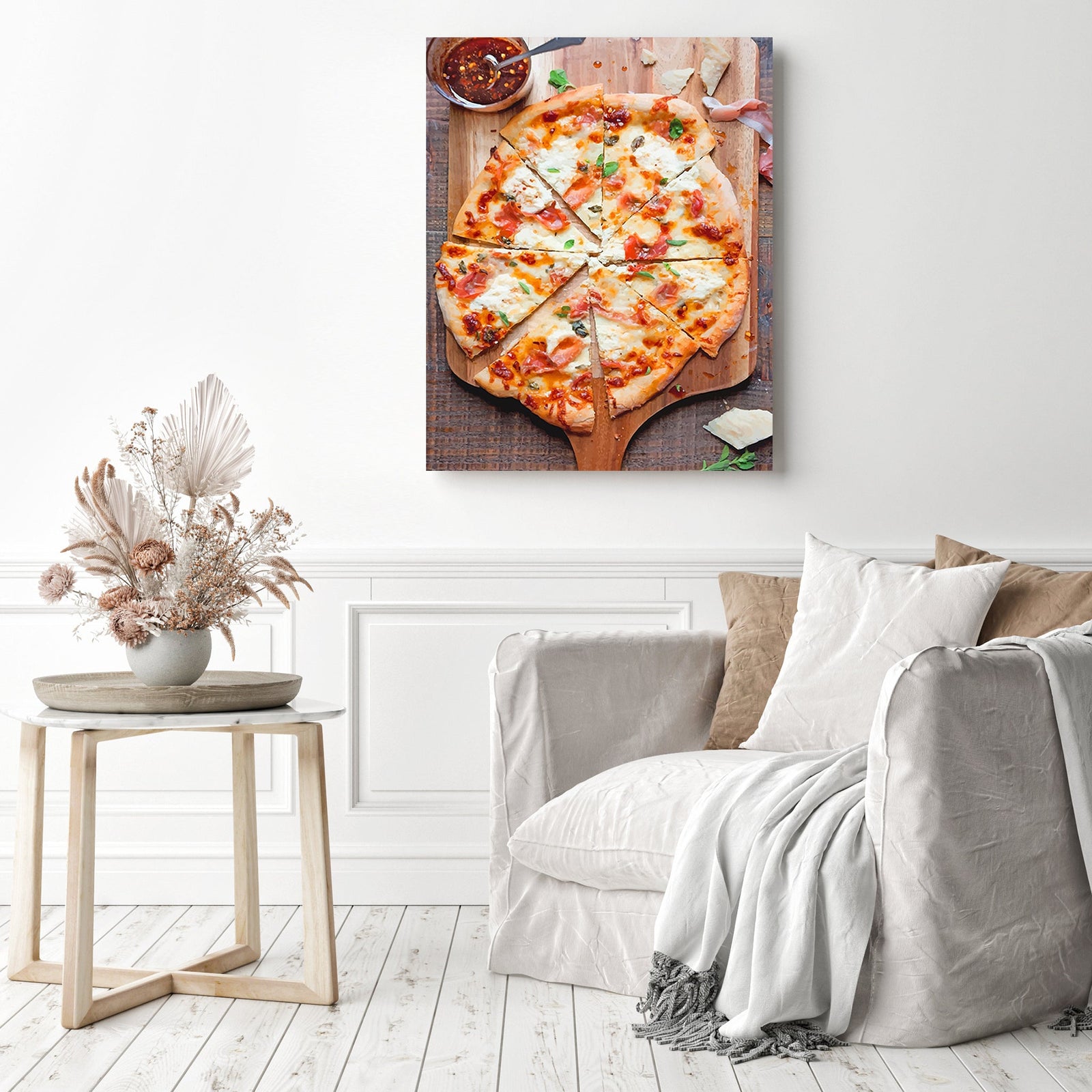 Pizza Lovers Fast Food | Diamond Painting Displayed as Home Decor