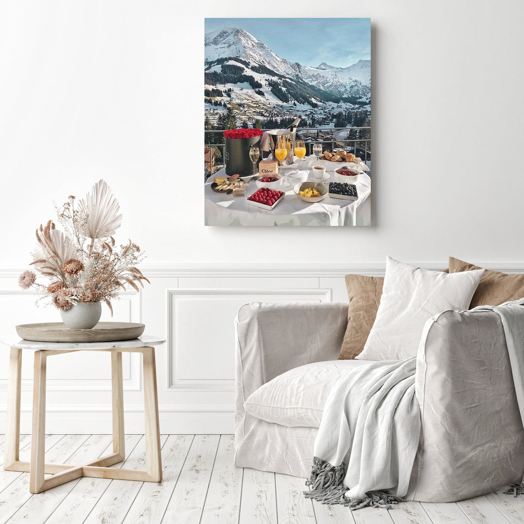 Breakfast in the Alps Mountains | Diamond Painting