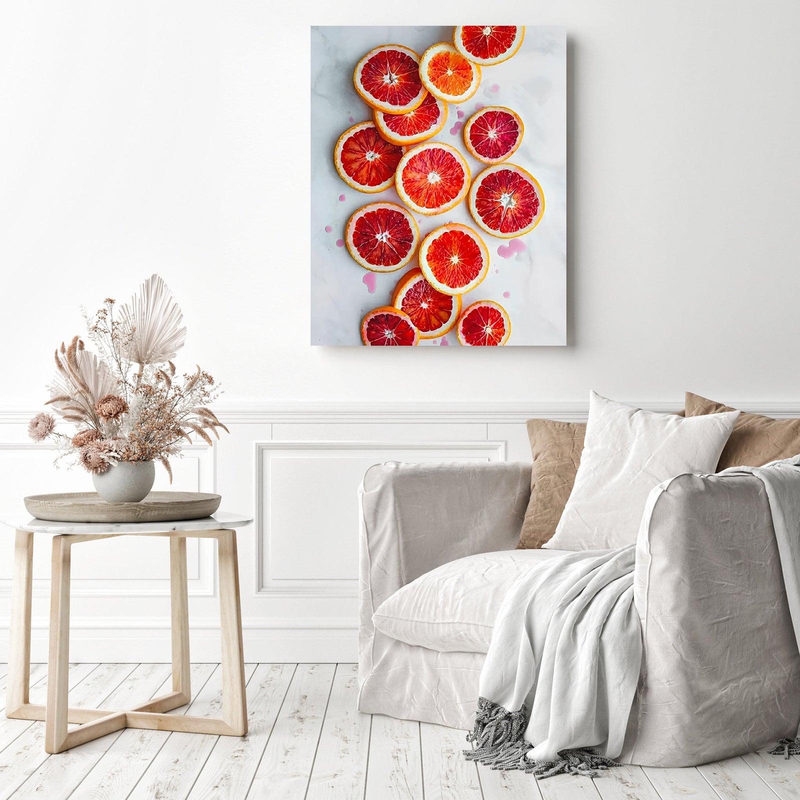 Glazed Blood Orange | Diamond Painting Displayed as Home Decor