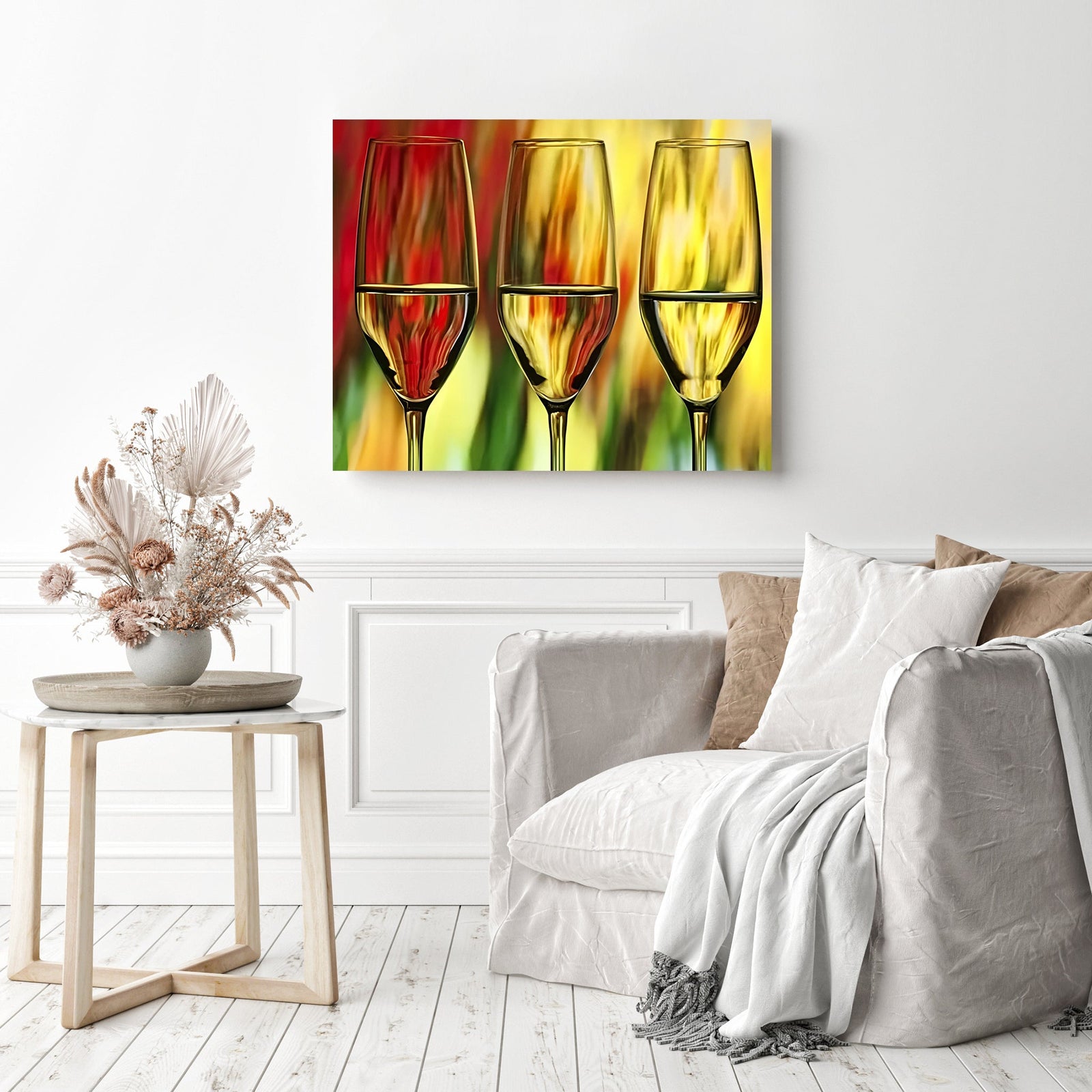 Multicolor Wine Glass | Diamond Painting Displayed as Home Decor