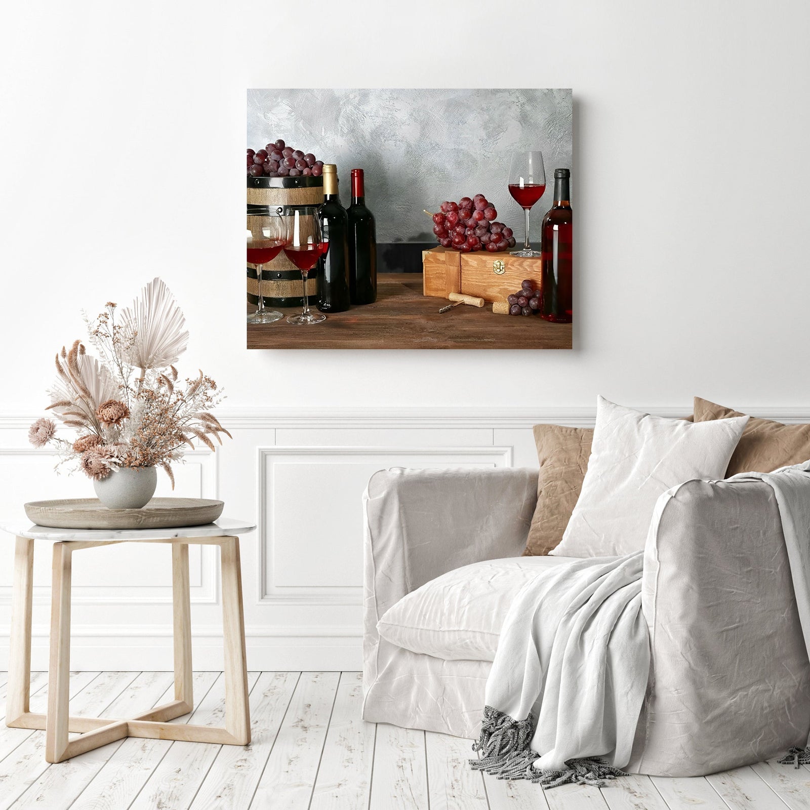 Red Wine Table | Diamond Painting Displayed as Home Decor