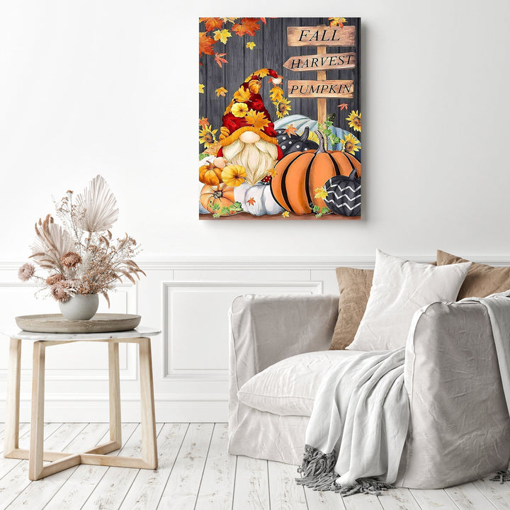 Fall Pumpkin Gnome | Diamond Painting