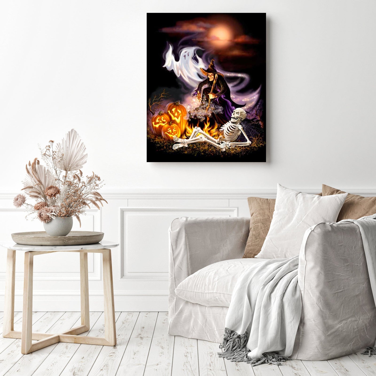 Magical Witch | Diamond Painting Displayed as Home Decor