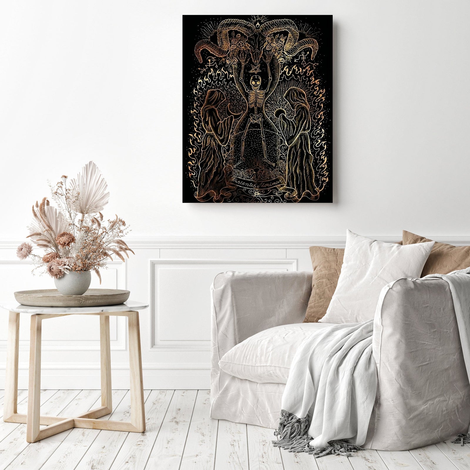 Dark Mystic | Diamond Painting Displayed as Home Decor