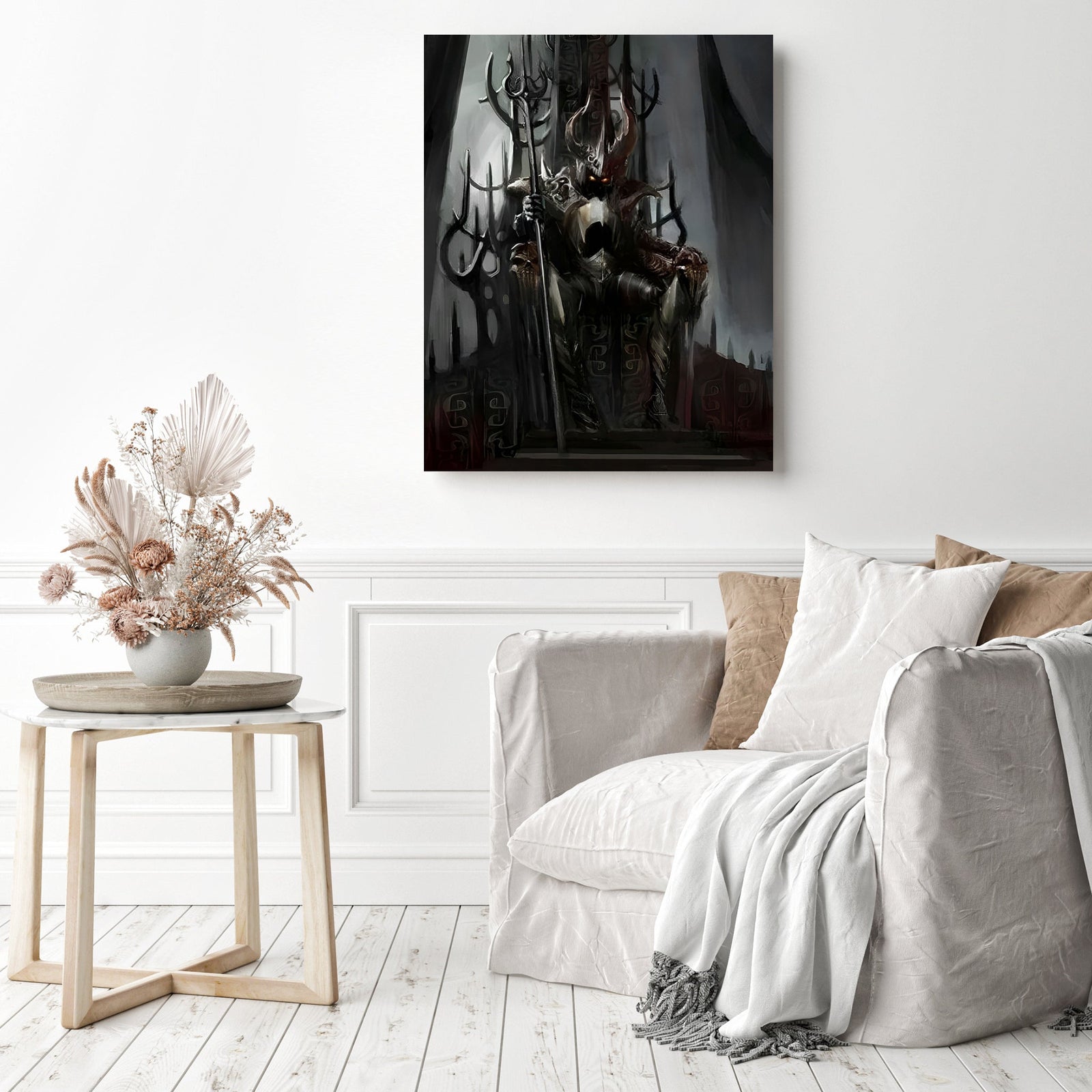 Death Knight | Diamond Painting Displayed as Home Decor