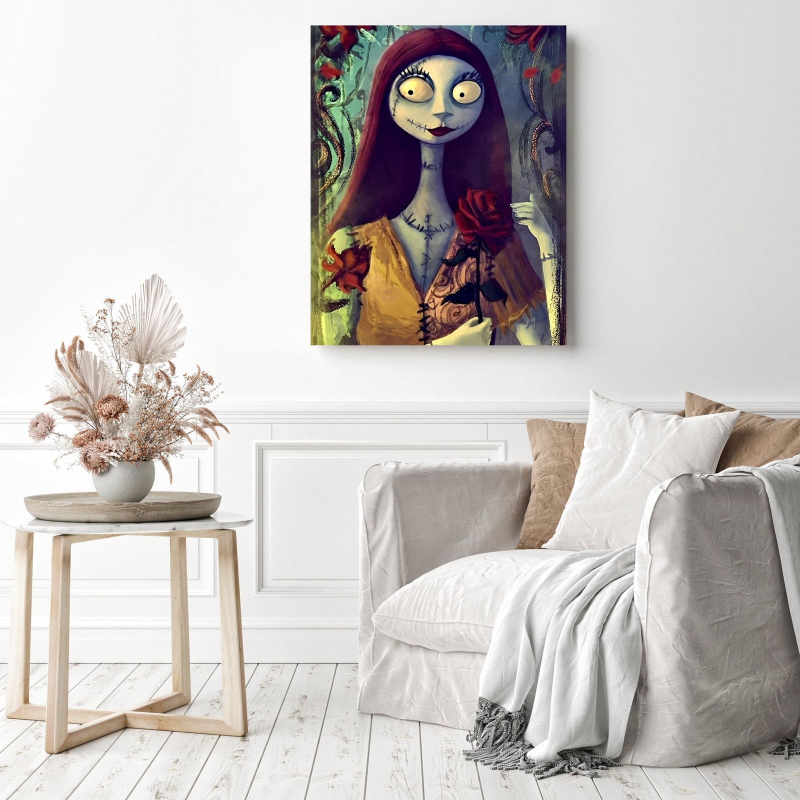 Sally Portrait | Diamond Painting Displayed as Home Decor