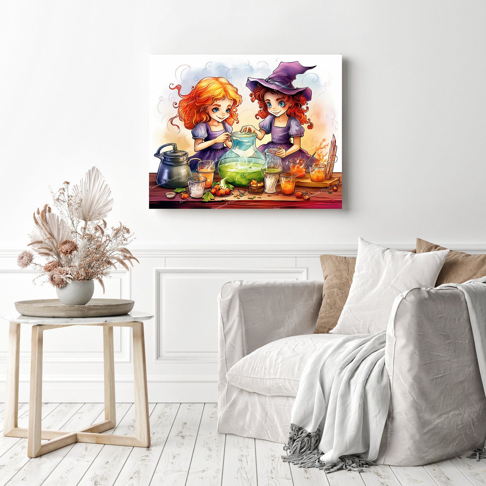 Potion Playtime | Diamond Painting Displayed as Home Decor