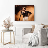 Harry Styles Singing | Diamond Painting Displayed as Home Decor