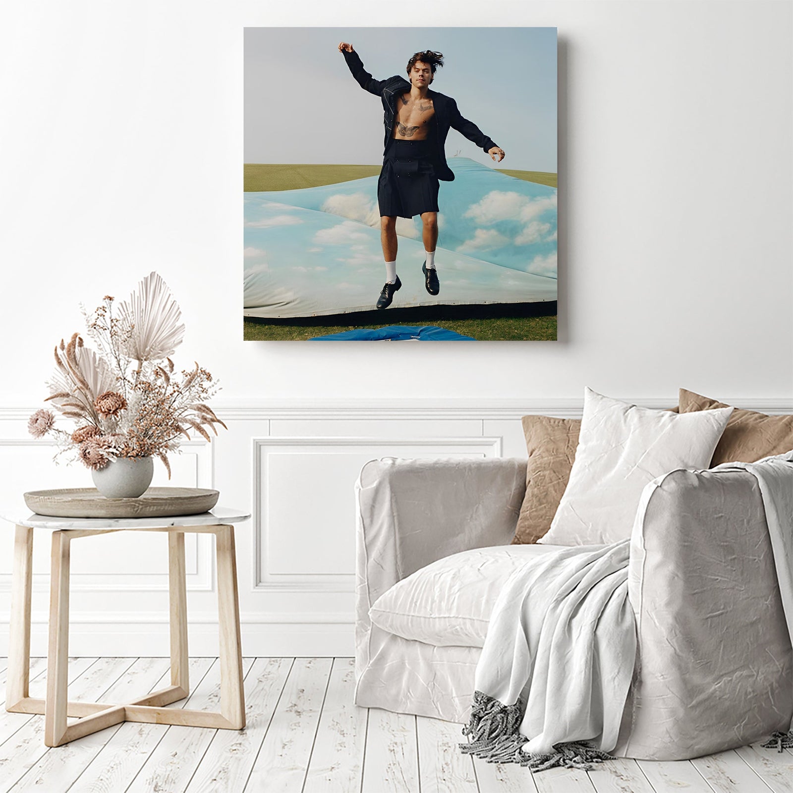 Harry Styles Outdoor | Diamond Painting Displayed as Home Decor