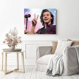 Harry Styles Music | Diamond Painting Displayed as Home Decor