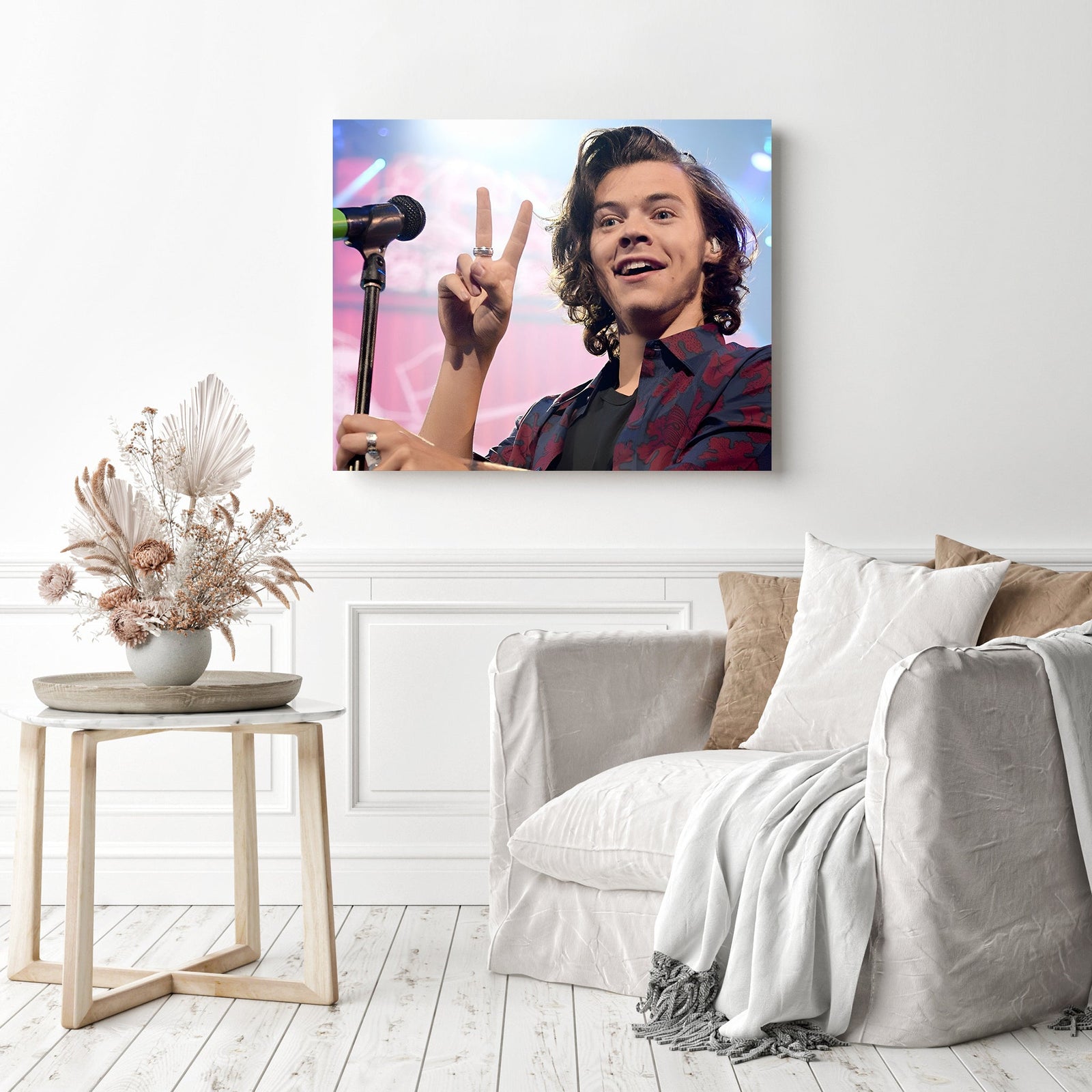 Harry Styles Music | Diamond Painting Displayed as Home Decor