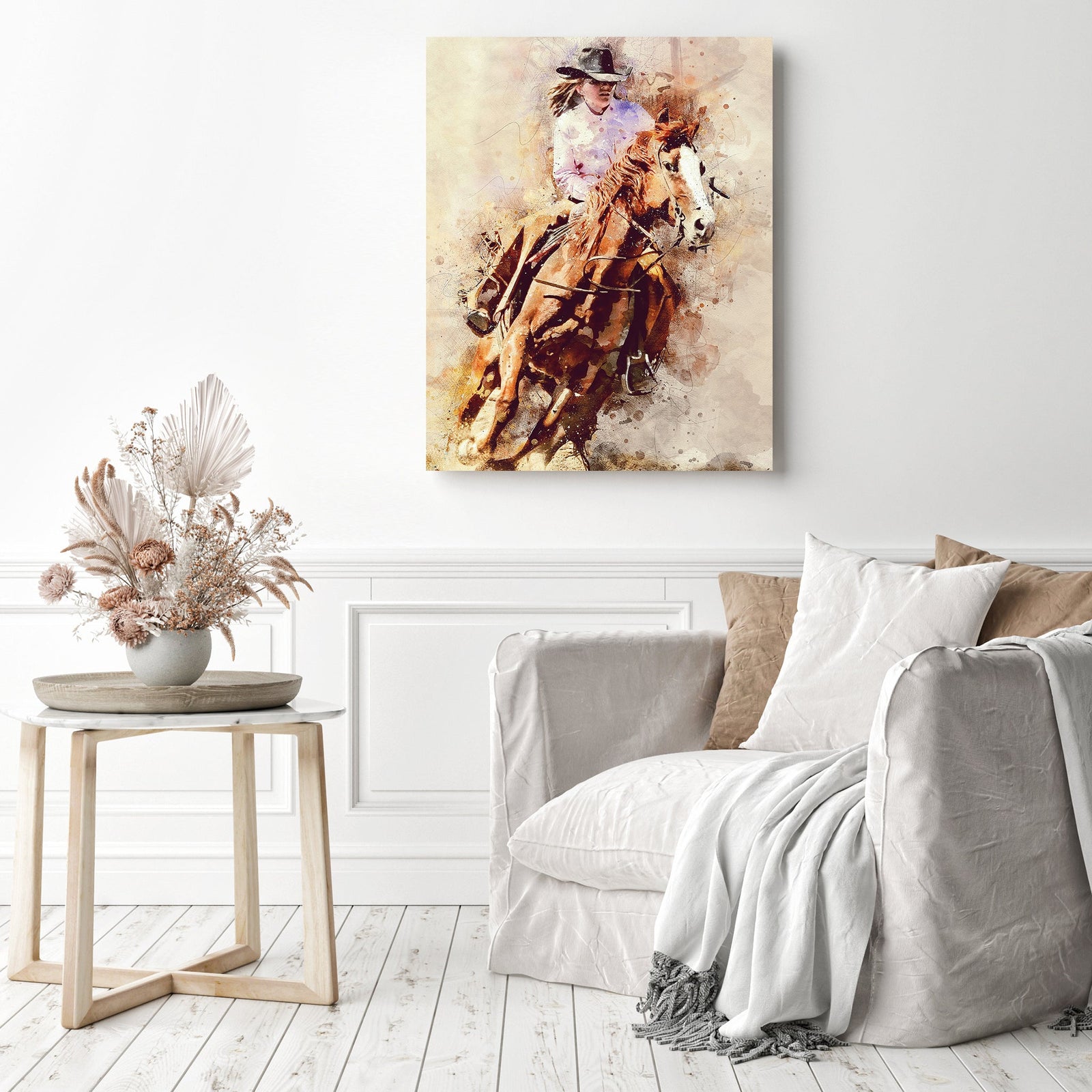 Giddy Up | Diamond Painting Displayed as Home Decor