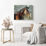 Good Old Horse | Diamond Painting Displayed as Home Decor
