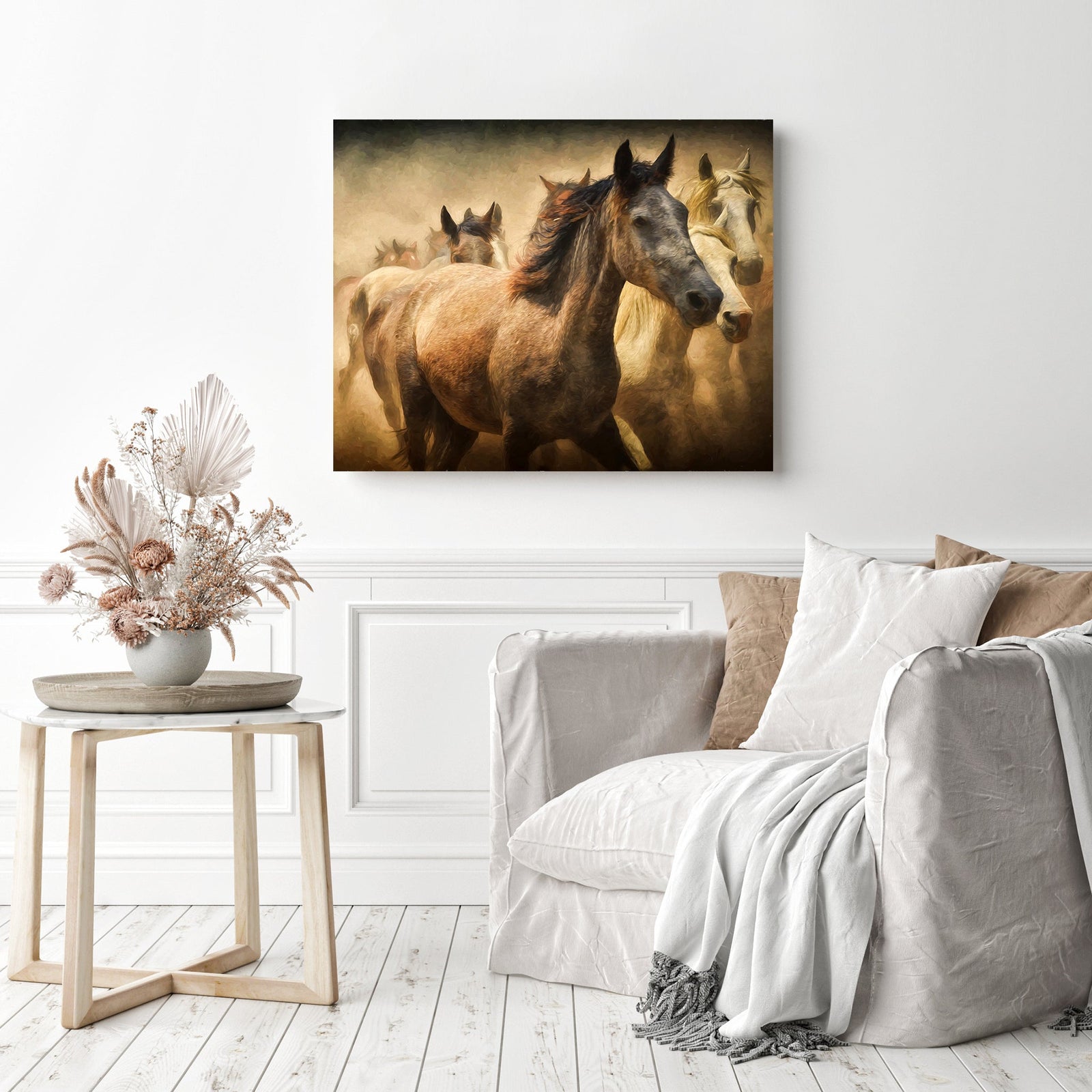 Wild Stallion | Diamond Painting Displayed as Home Decor