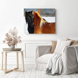 Equestrian Love | Diamond Painting Displayed as Home Decor