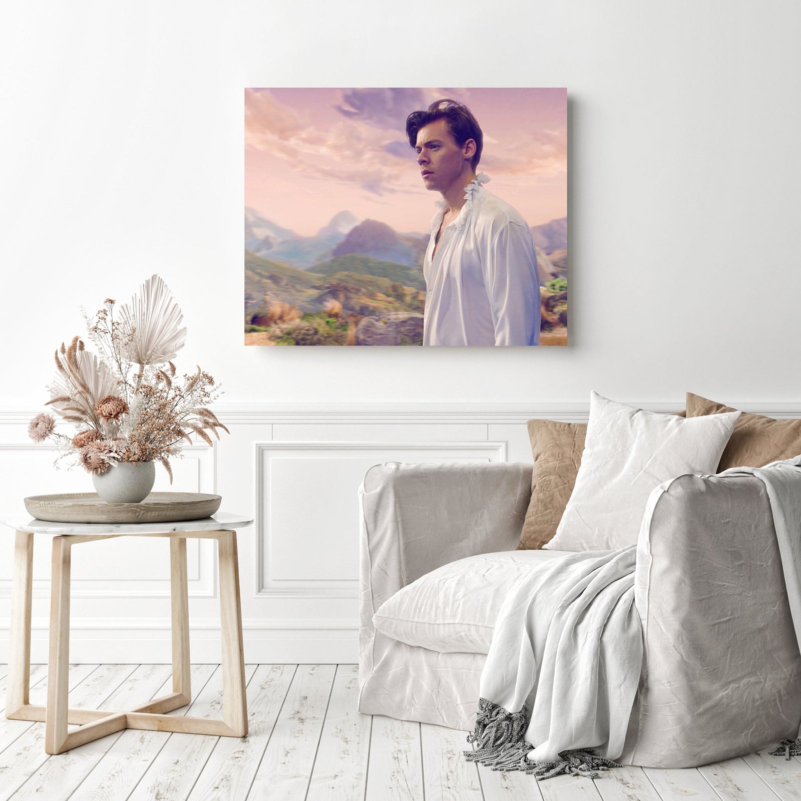 Harry Styles Two Ghosts | Diamond Painting Displayed as Home Decor