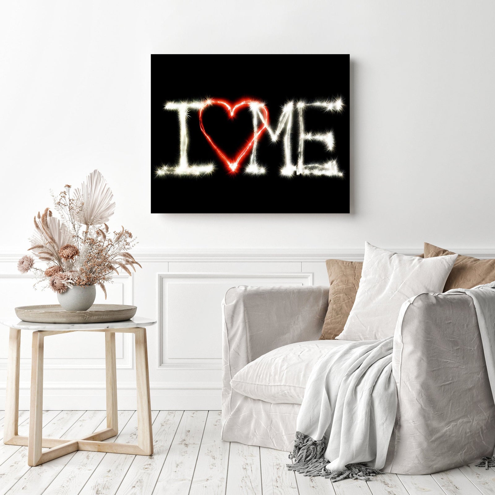 I Love Me | Diamond Painting Displayed as Home Decor