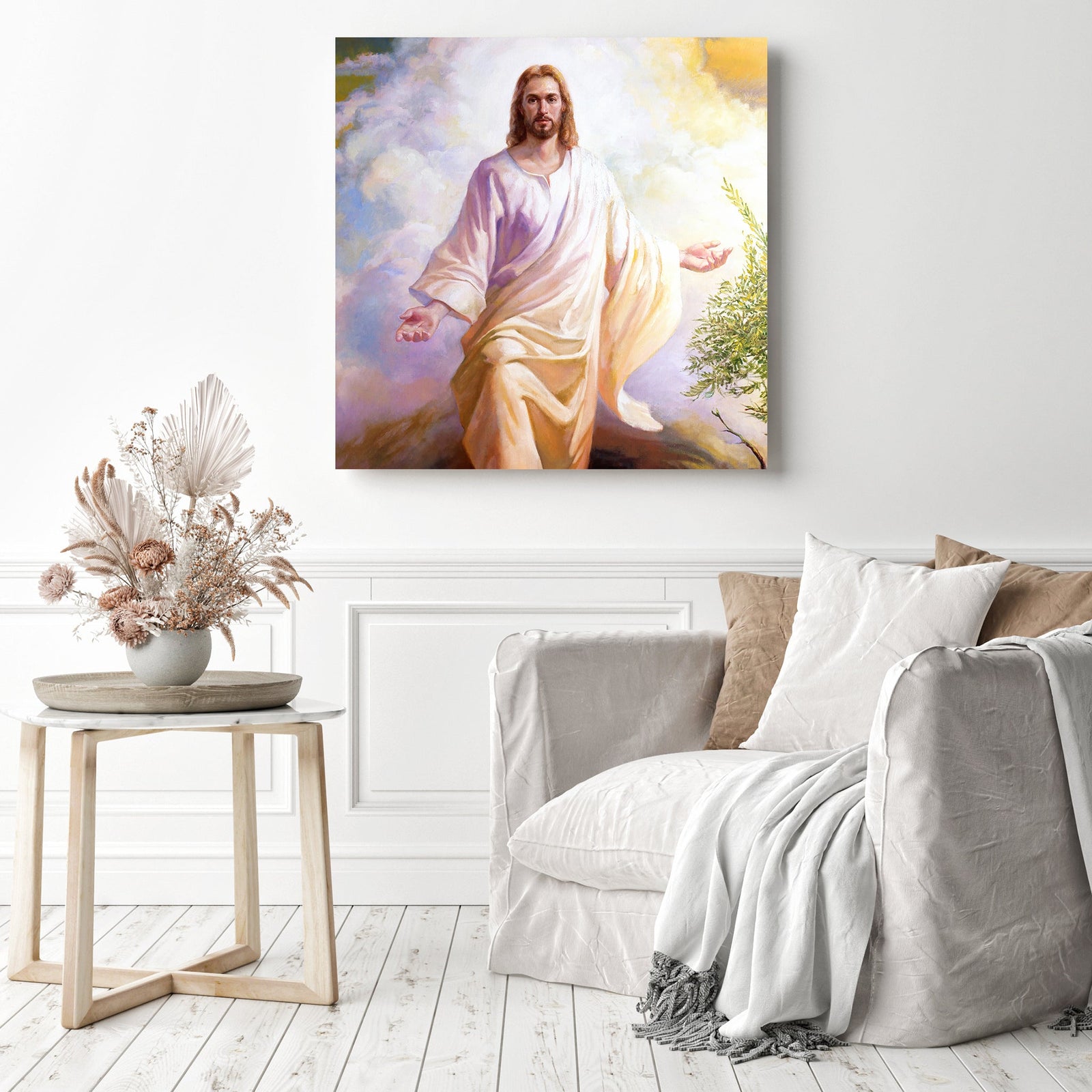 Jesus Blessings | Diamond Painting Displayed as Home Decor