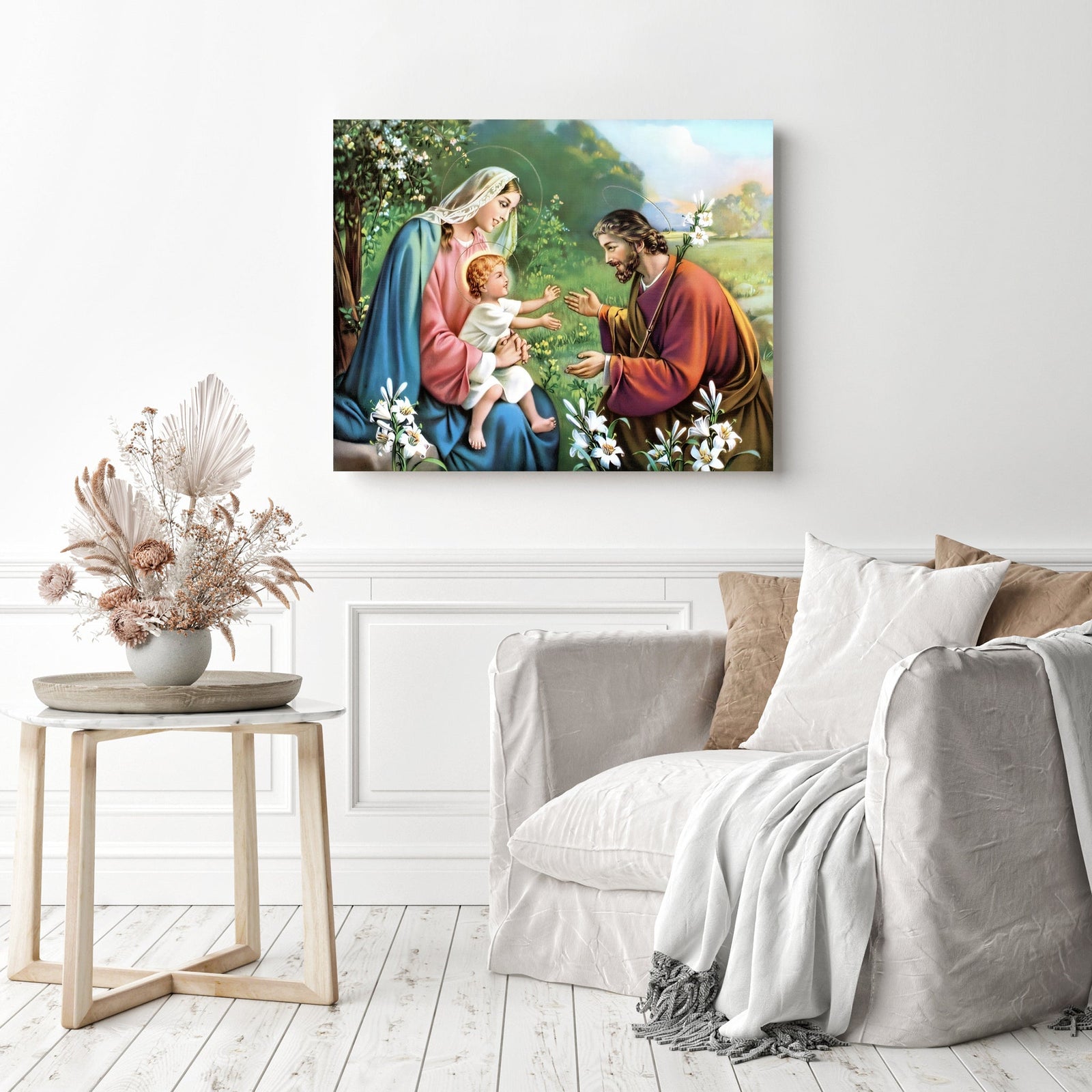 Holy Family Jesus | Diamond Painting Displayed as Home Decor