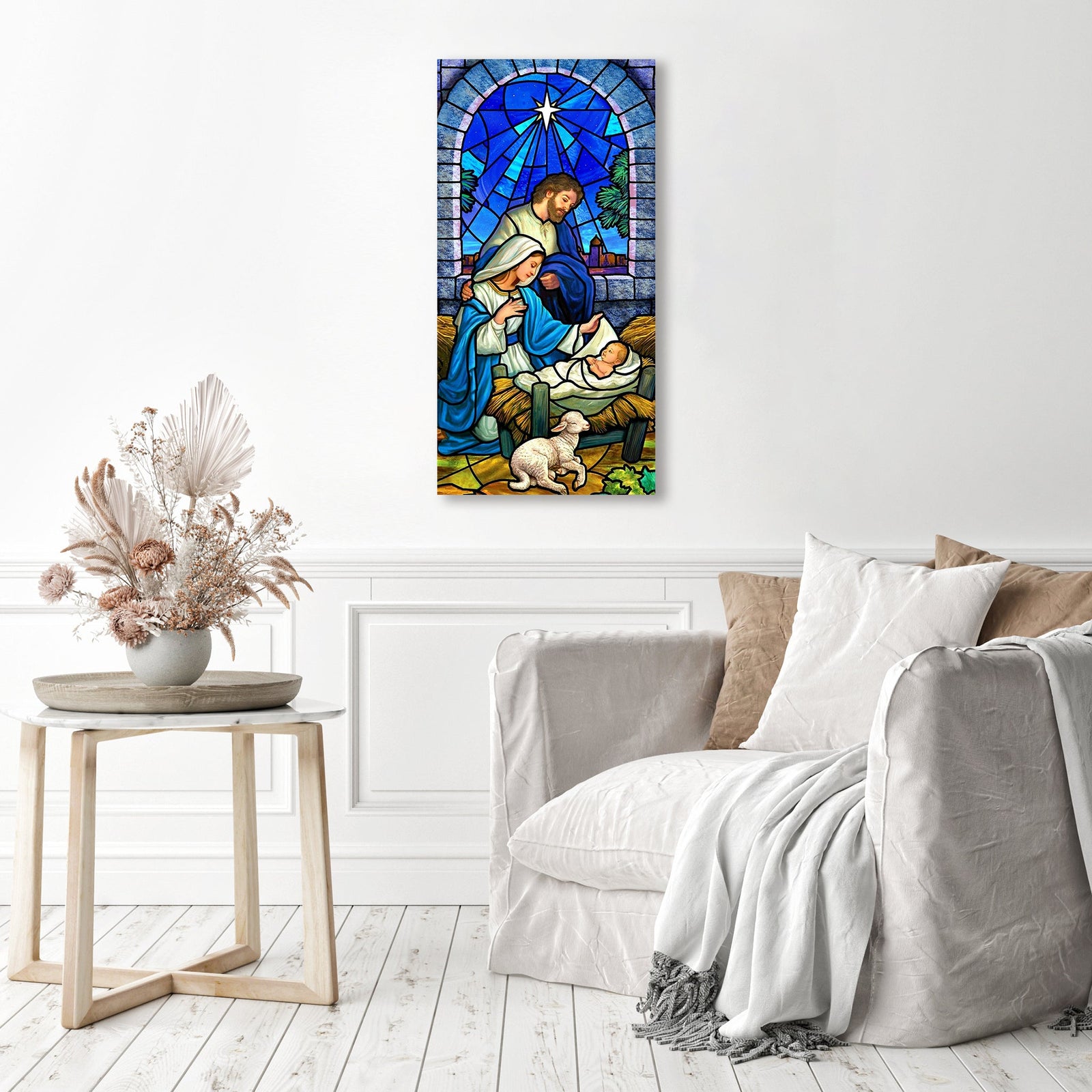 Religious Newborn | Diamond Painting Displayed as Home Decor