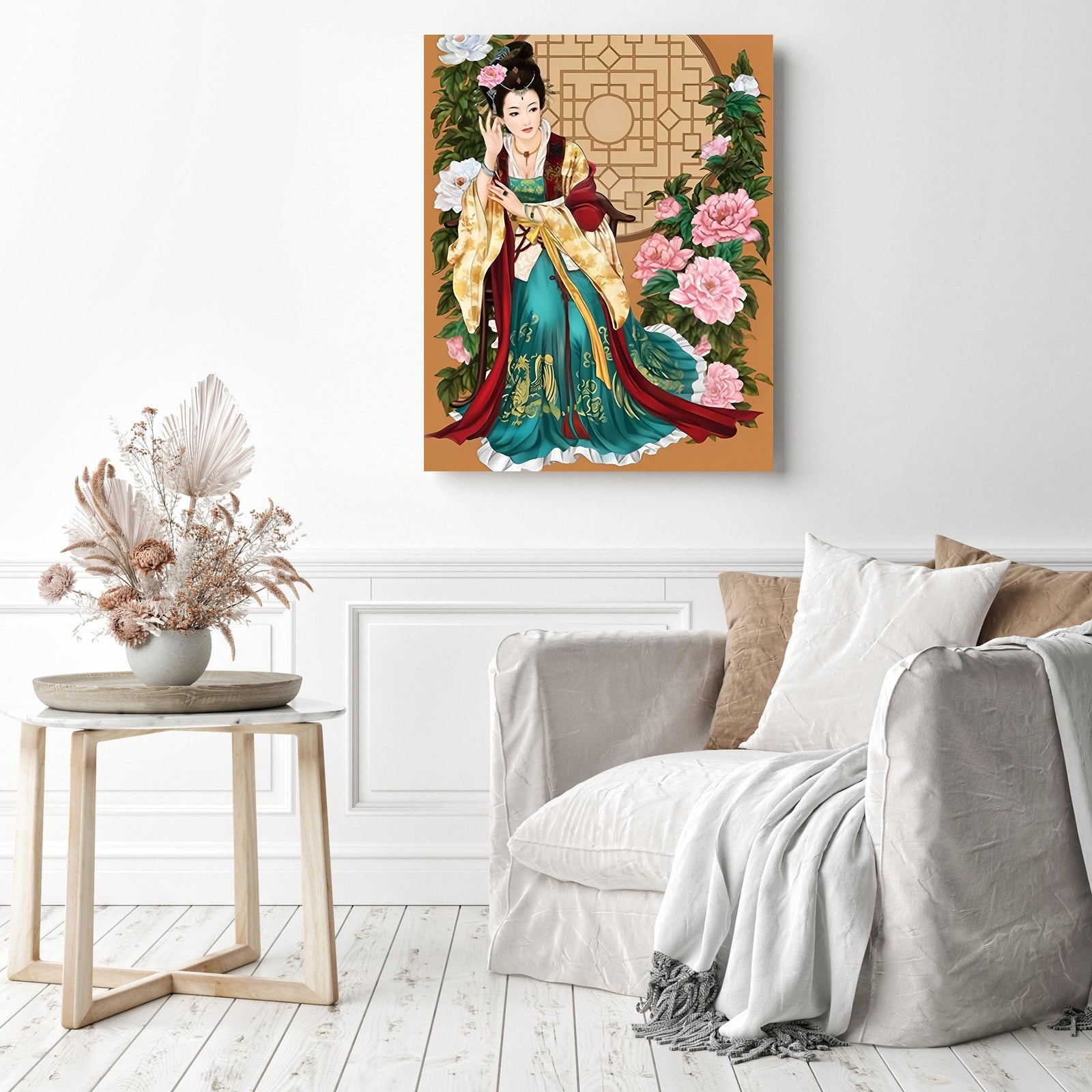 Traditional Kimono | Diamond Painting Displayed as Home Decor