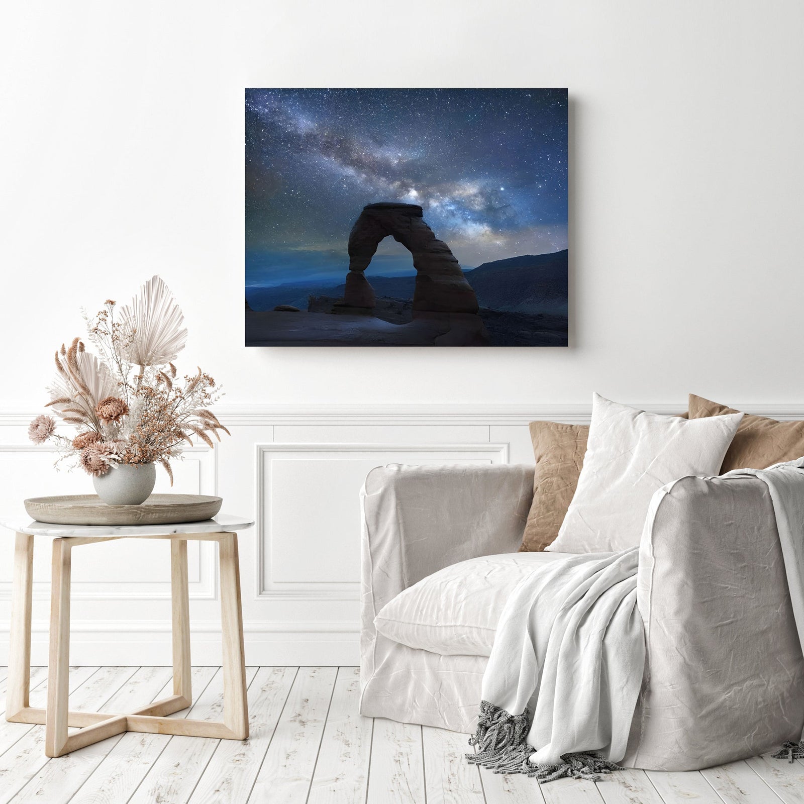 Arch Under the Milky Way | Diamond Painting Displayed as Home Decor